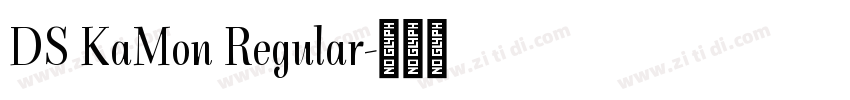 DS KaMon Regular字体转换